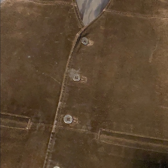 Vintage Wrangler Hero 💯 Genuine Leather Vest - Picture 3 of 6